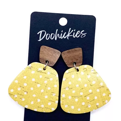 2 Springy Jasmine Earrings - Dandelion Dots