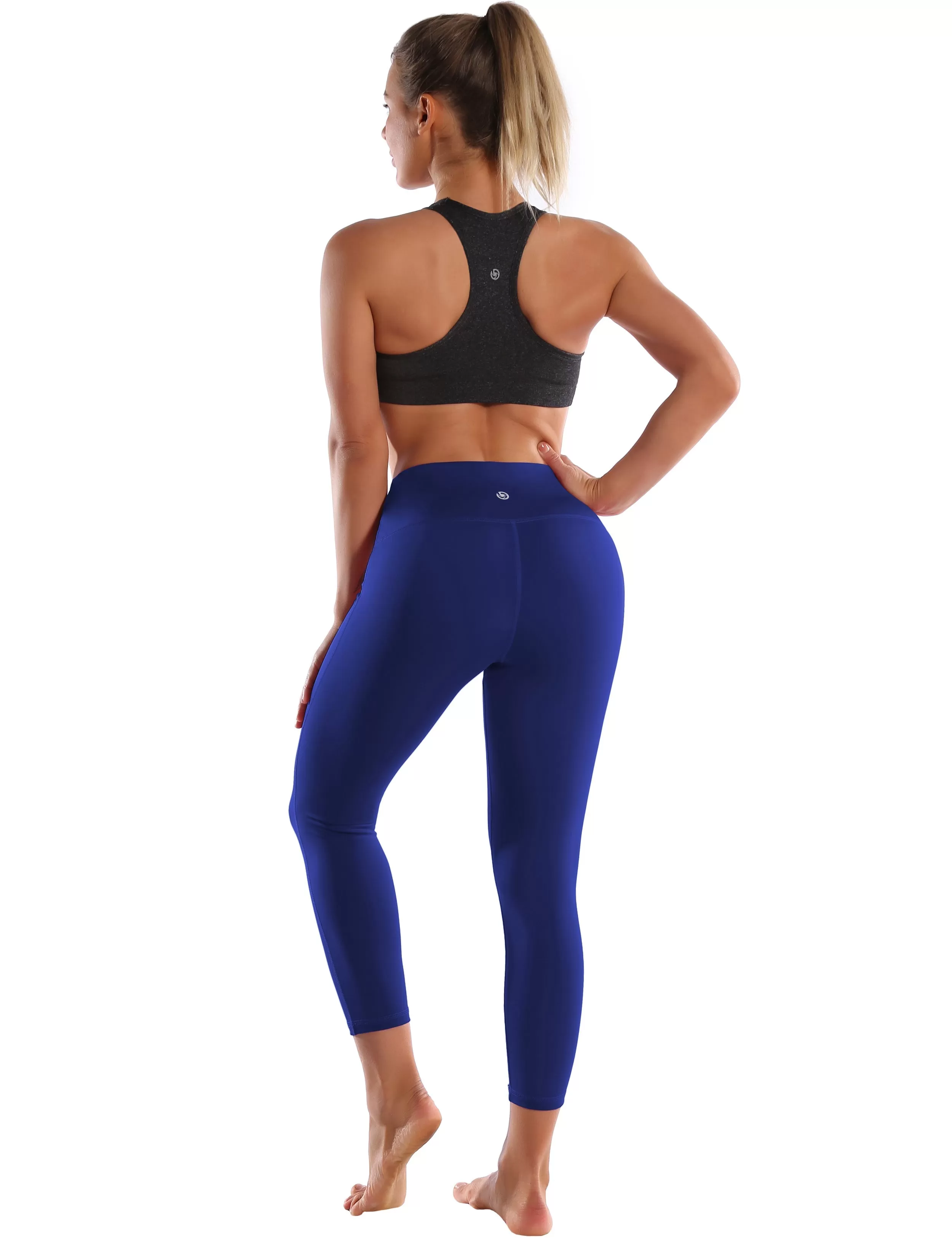 22 High Waist Side Line Capris navy_yogastudio