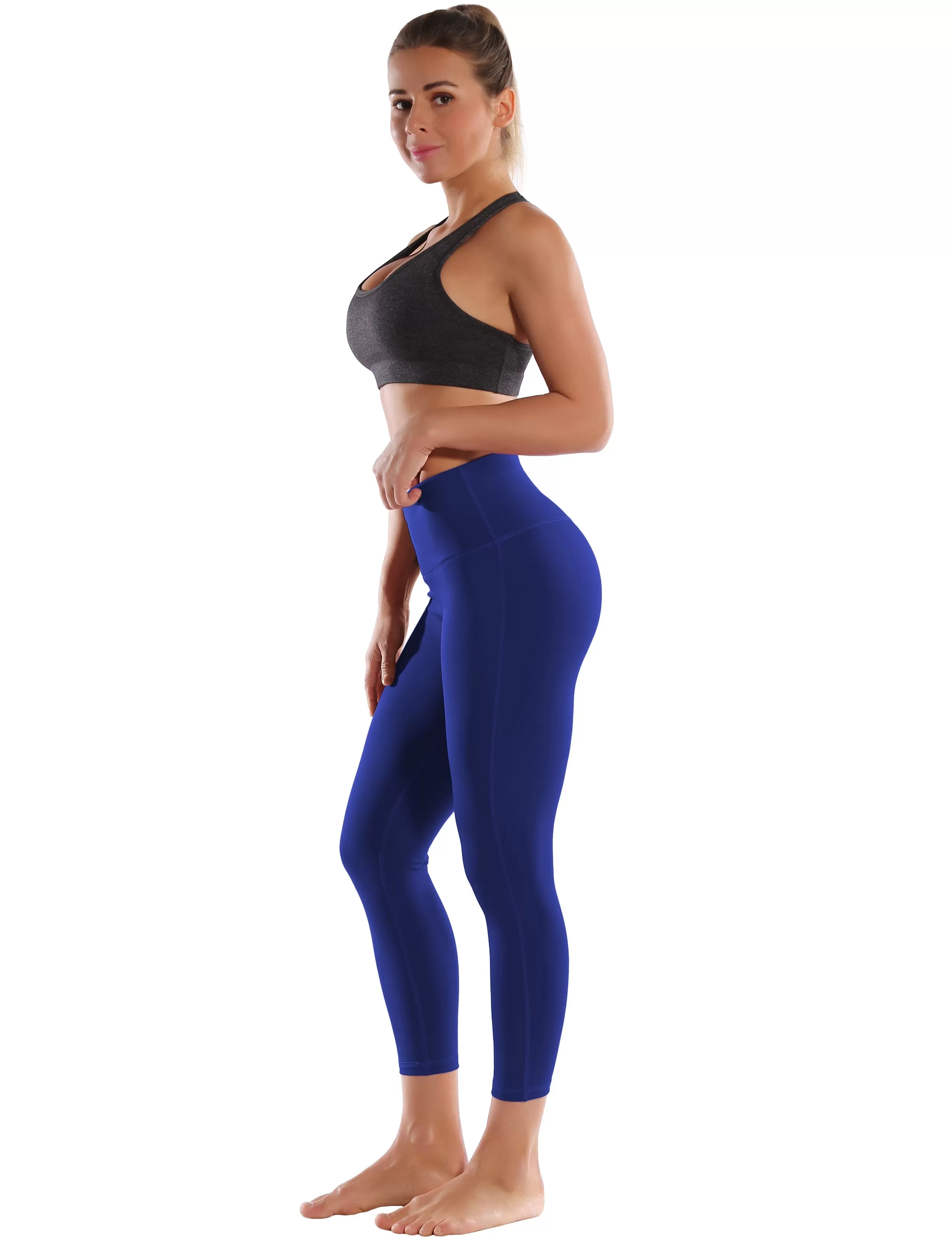 22 High Waist Side Line Capris navy_yogastudio