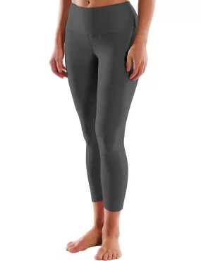 22" High Waist Crop Tight Capris shadowcharcoal