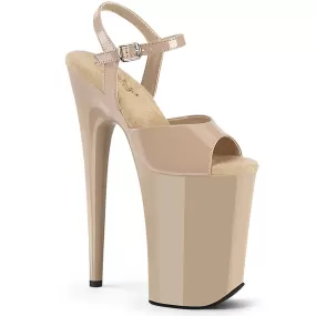 9 Inch Heel INFINITY-909 Nude Patent