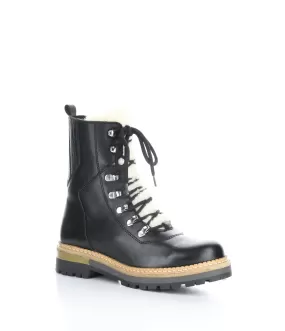 ADA BLACK Round Toe Boots