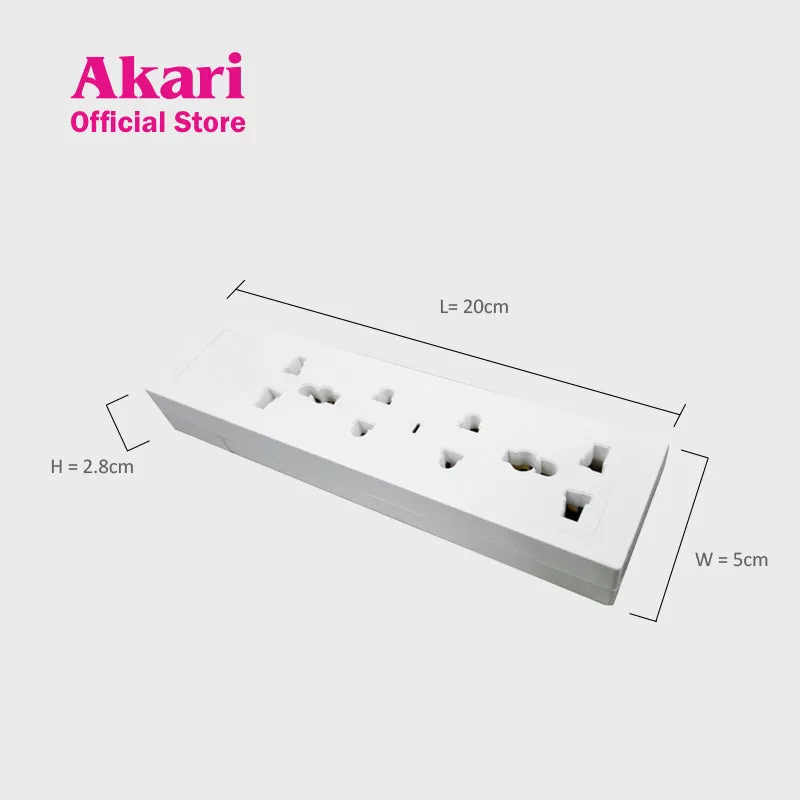 Akari 4 Gang With 10 Meters Cable Extension cord (AEC-H2010)