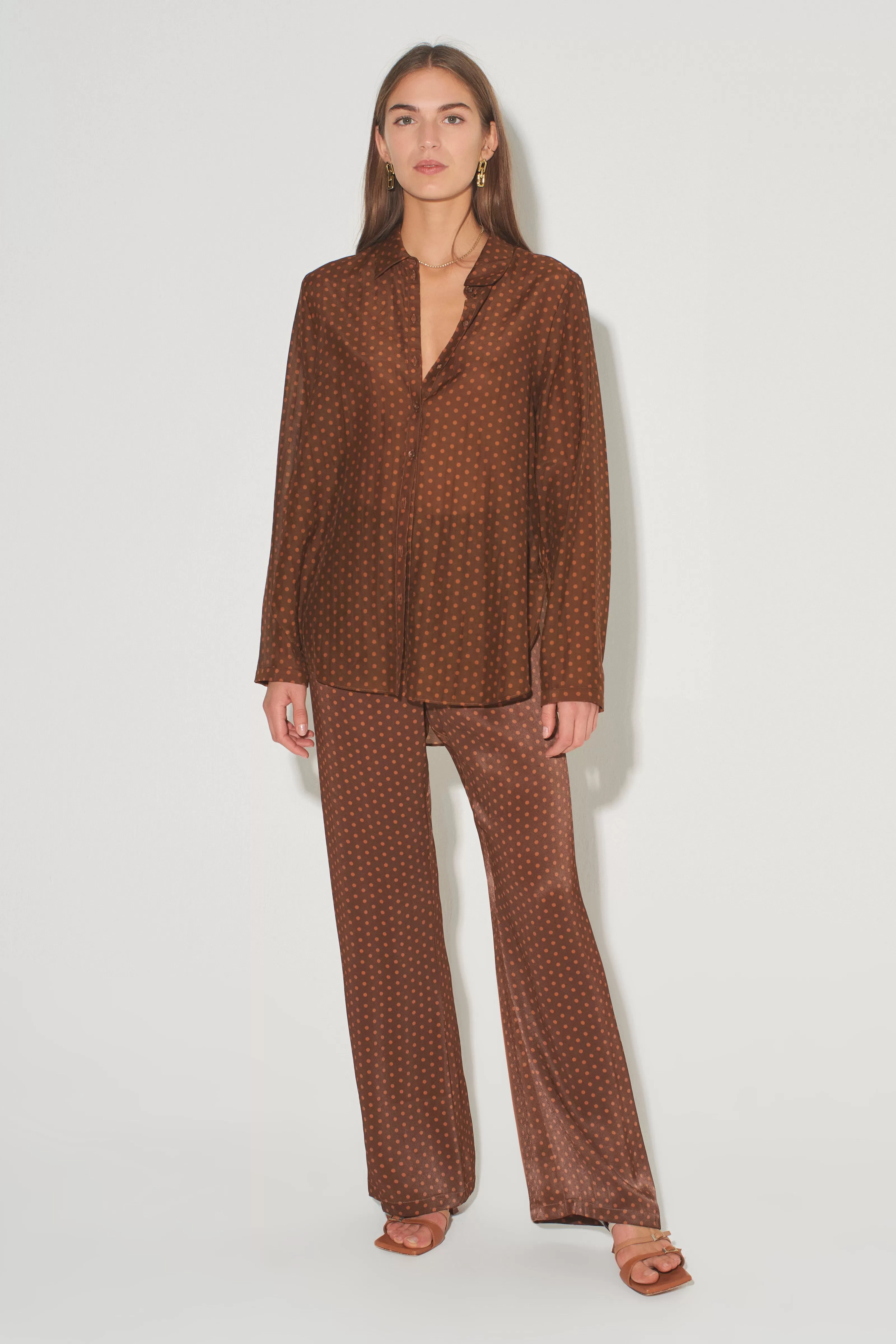 ALIDA RELAXED PANT-BRONZE SPOT