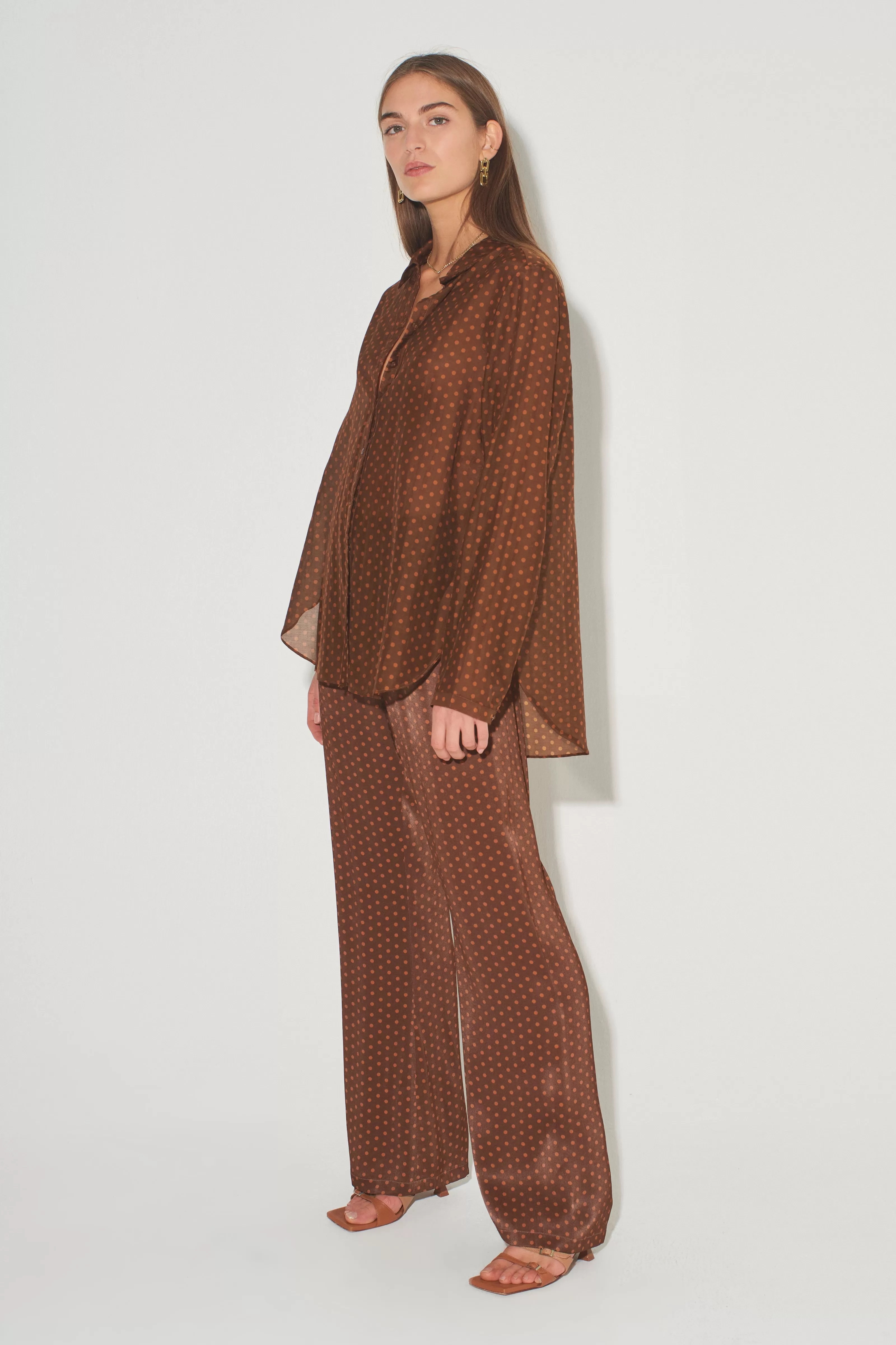 ALIDA RELAXED PANT-BRONZE SPOT