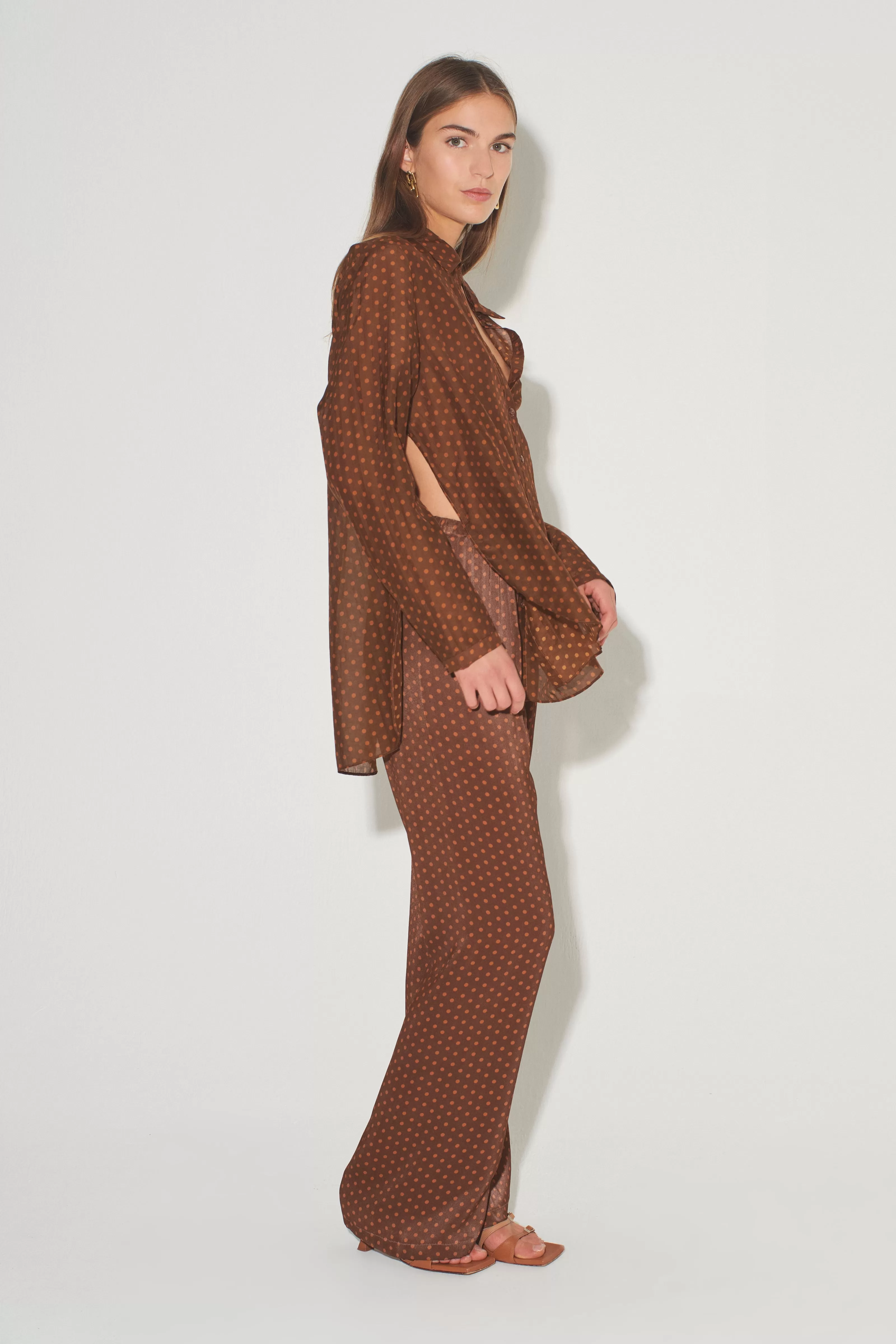 ALIDA RELAXED PANT-BRONZE SPOT