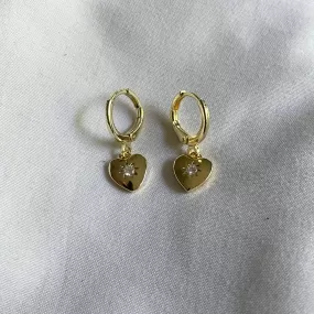 All My ?Love Mini Gold Heart Huggie Earrings