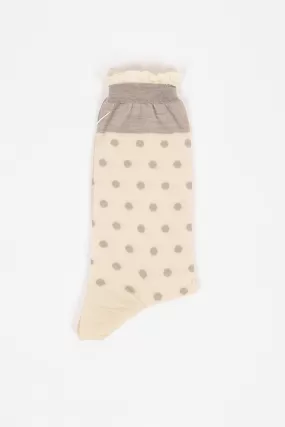 AM-62A Polka Dot Socks Ivory