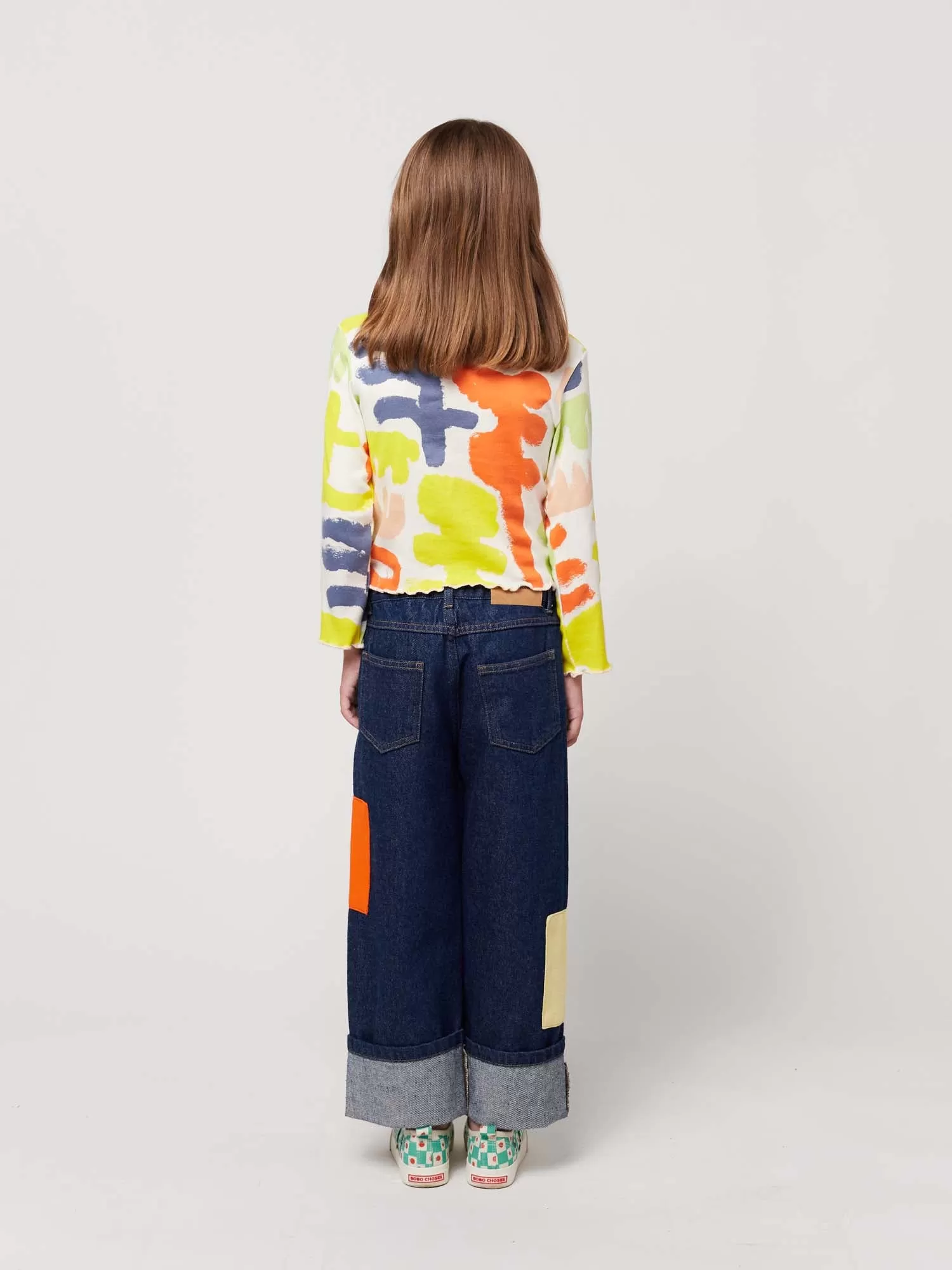 B.C Color Block Patch Denim Trousers