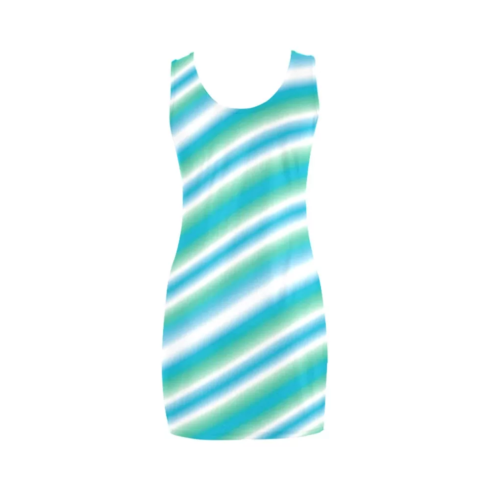 biased biscayne atoll blue Medea Vest Dress (Model D06)