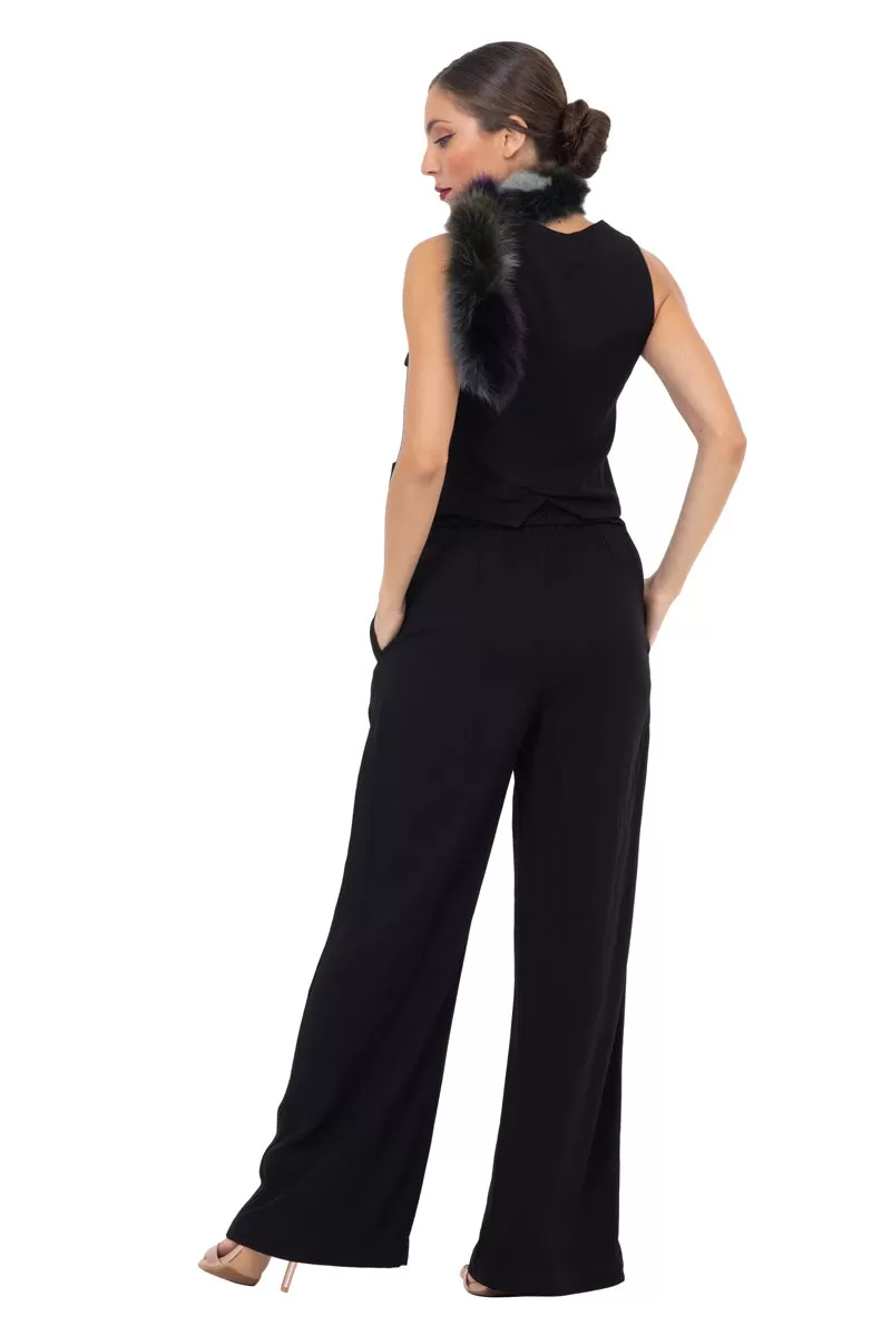 Black Women's Suit Vest