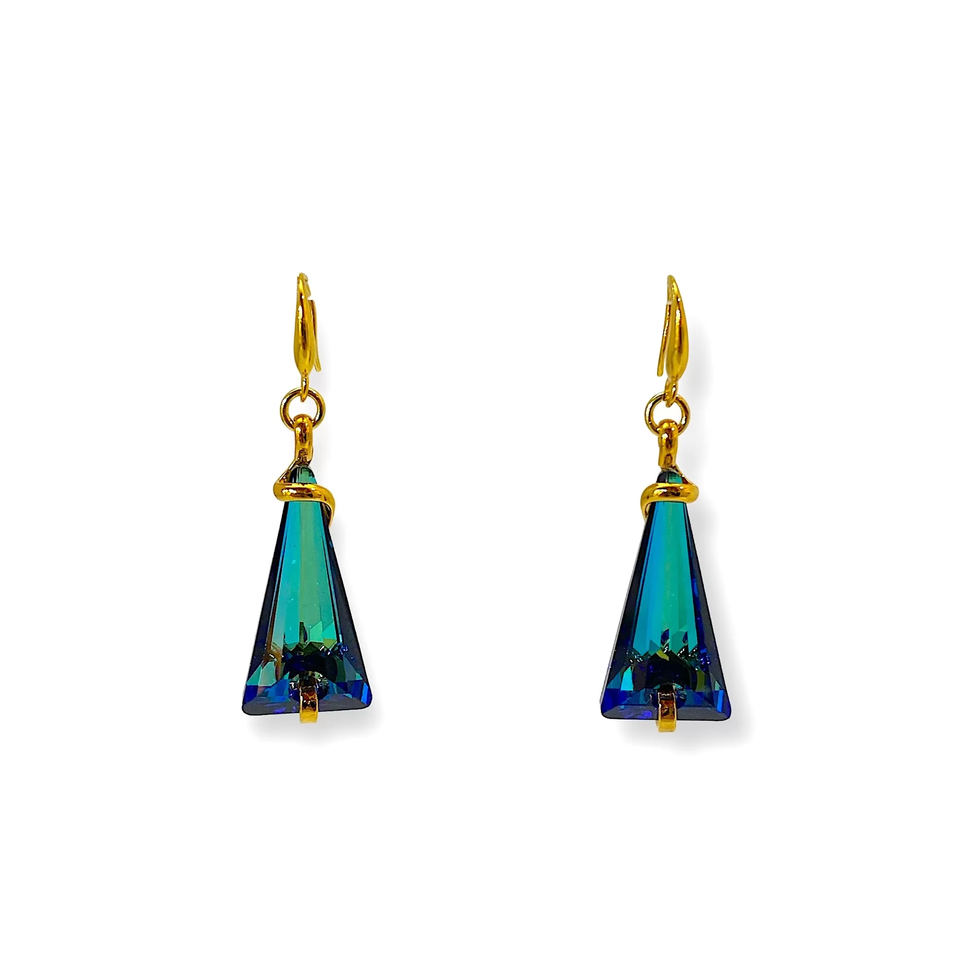 BLUE SPIKE SHORT EARRINGS