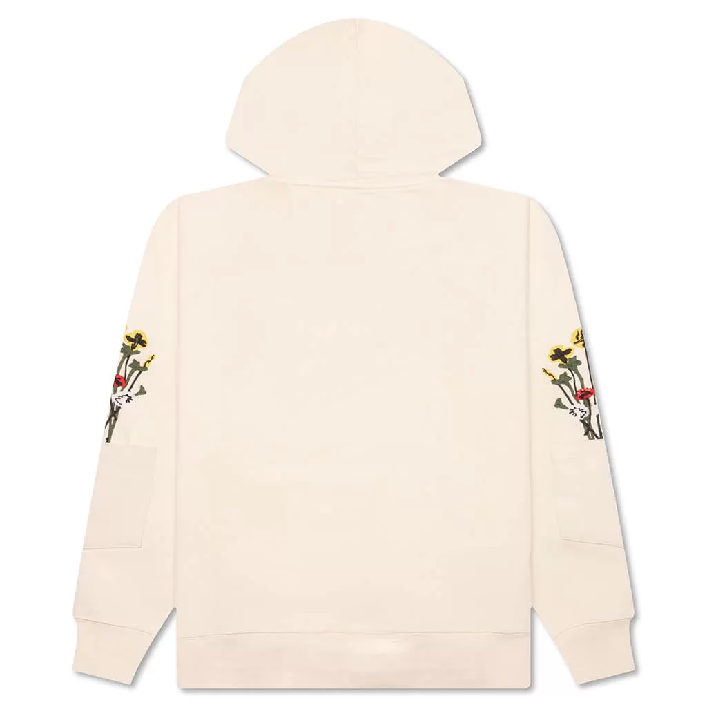 Bouquet Pullover Hoodie - Ecru