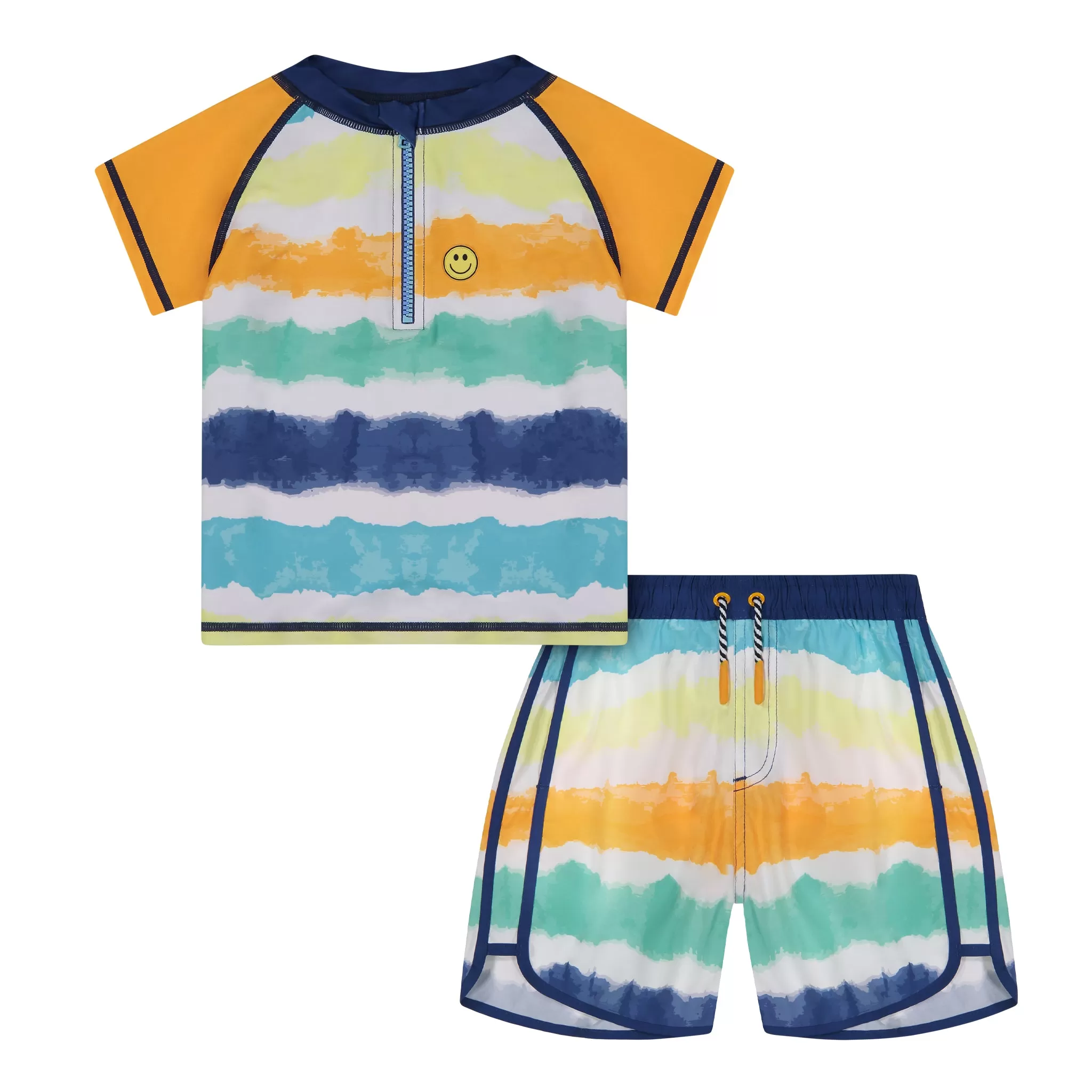 Boys Tie-Dye Stripe Swim Set