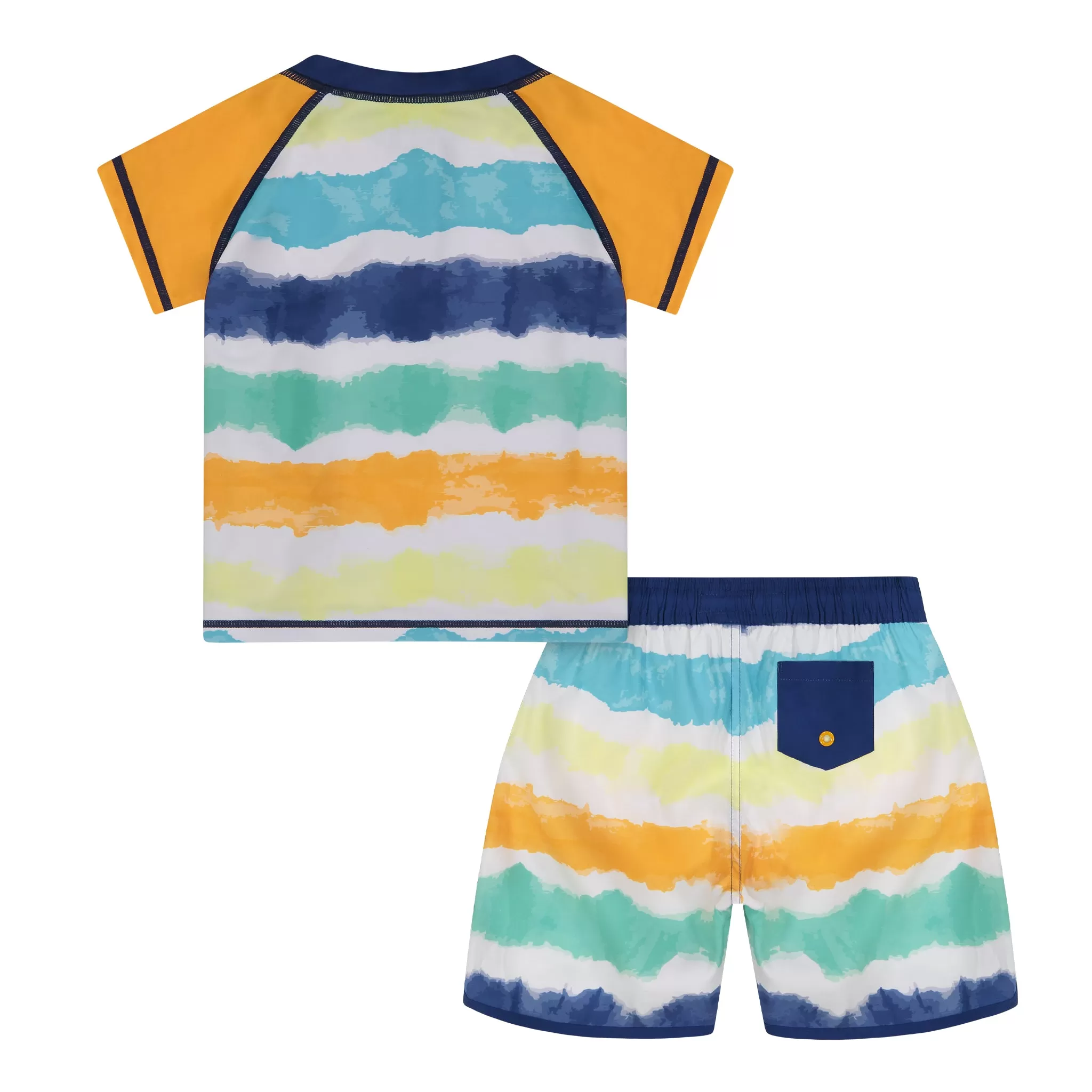 Boys Tie-Dye Stripe Swim Set