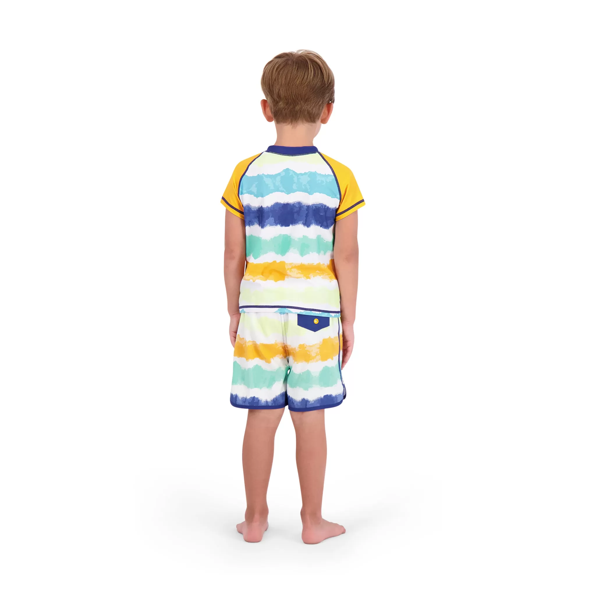 Boys Tie-Dye Stripe Swim Set