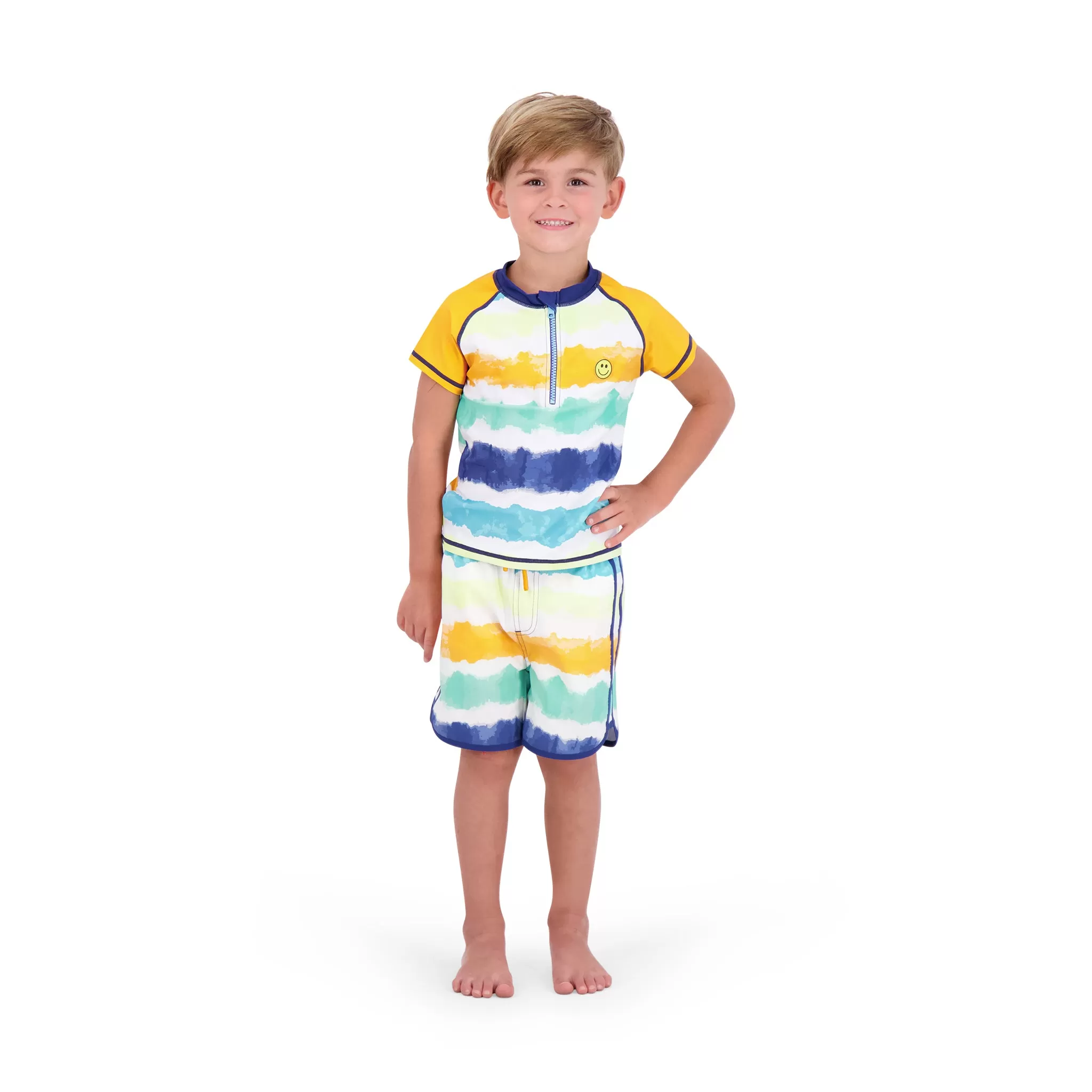 Boys Tie-Dye Stripe Swim Set