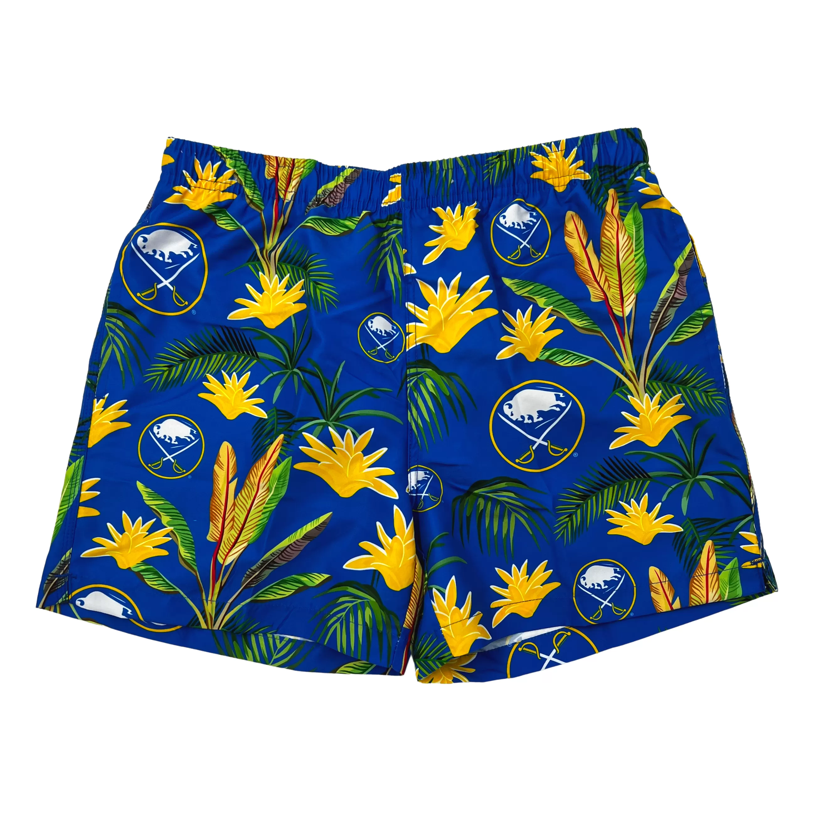 Buffalo Sabres Royal Blue With Floral Design Swim Trunks