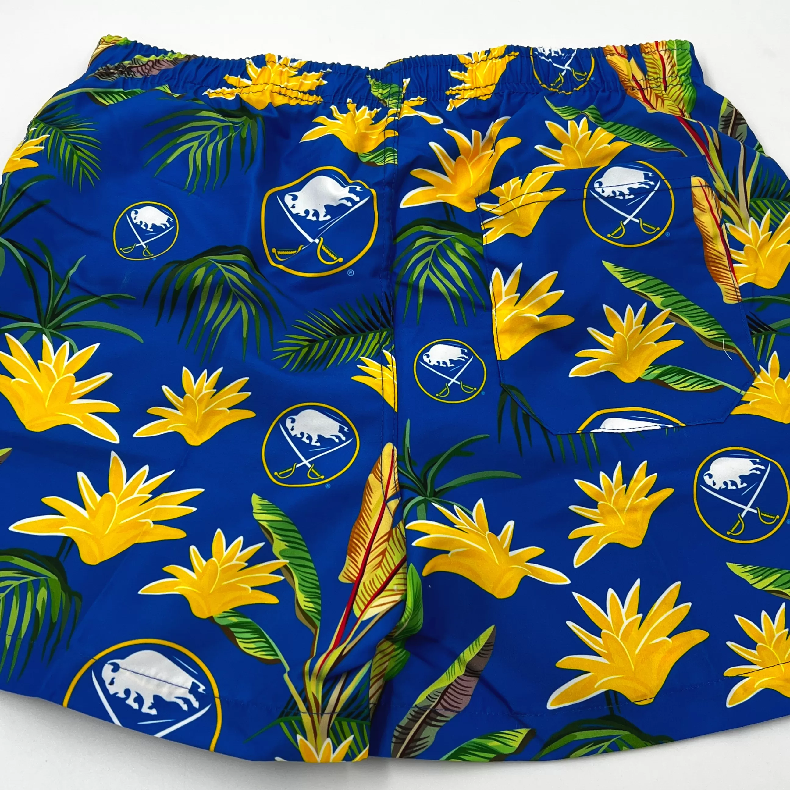 Buffalo Sabres Royal Blue With Floral Design Swim Trunks