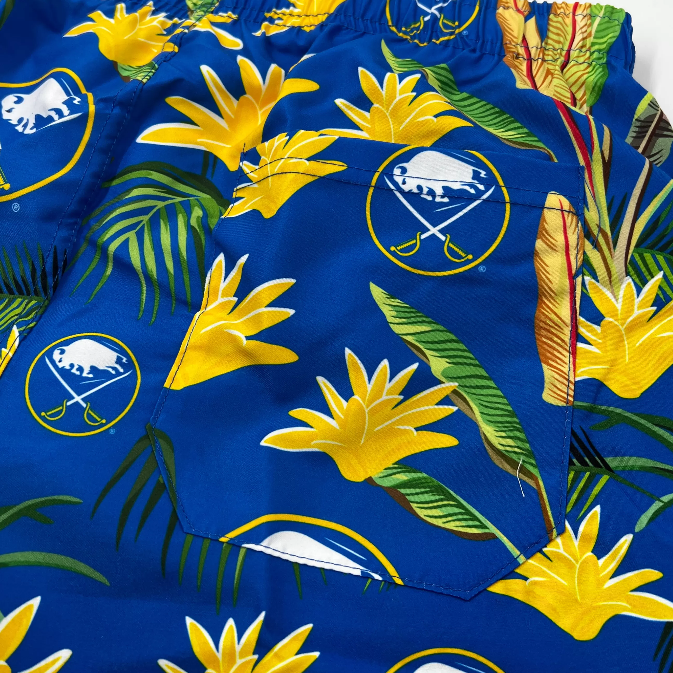 Buffalo Sabres Royal Blue With Floral Design Swim Trunks