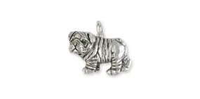 Bulldog Charm Jewelry Sterling Silver Handmade Dog Charm BD22-C