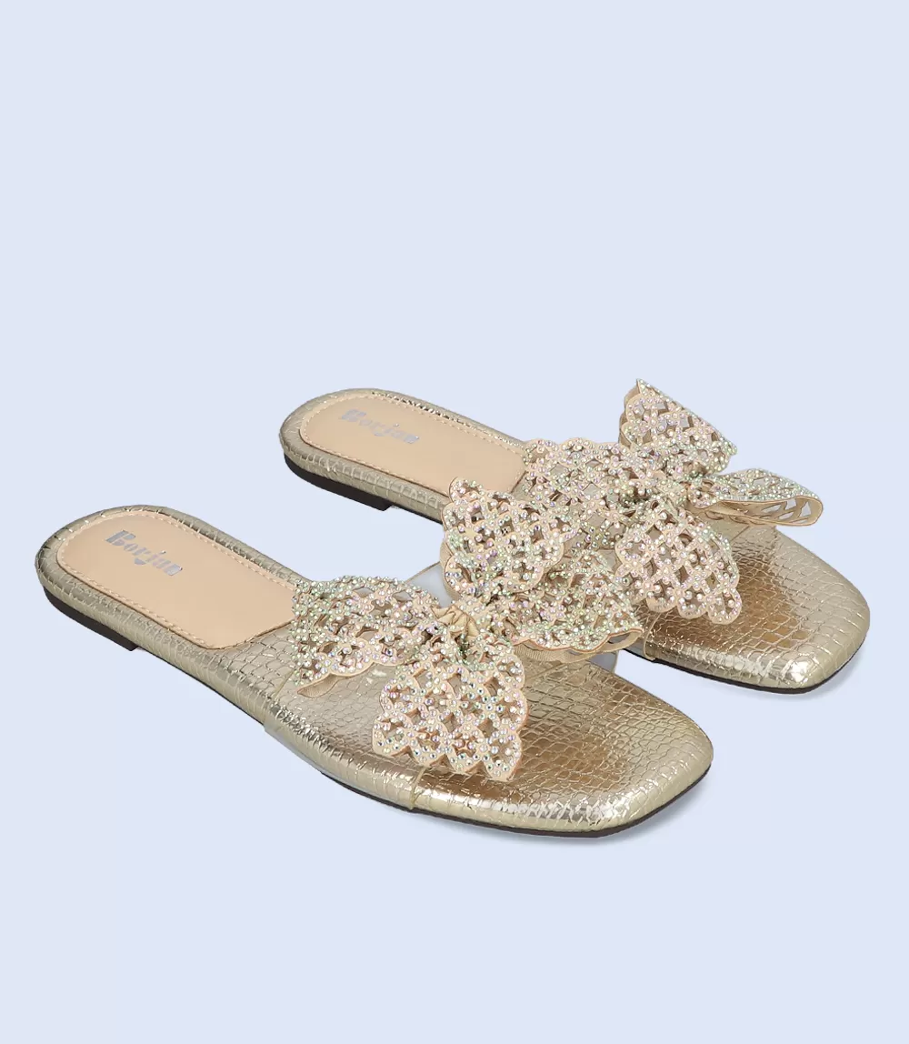 BW8758-GOLDEN-Women Formal Slippers