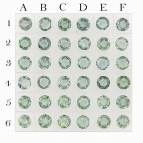 Calibrated Round 4.3mm 0.35ct Madagascar Green Sapphires