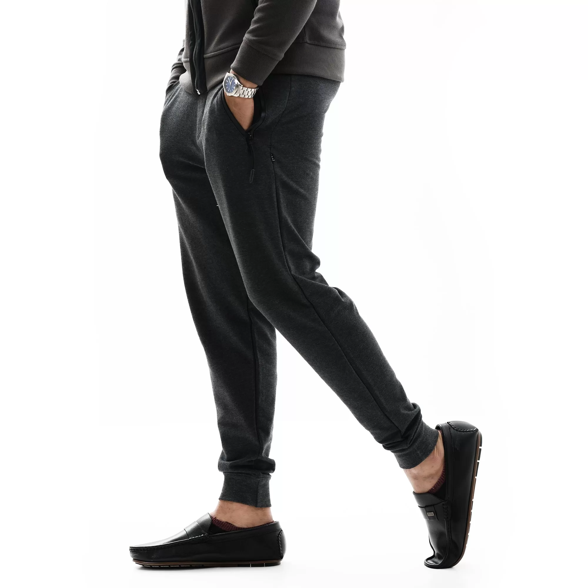 Charcoal Slim-Fit Jogger Pants