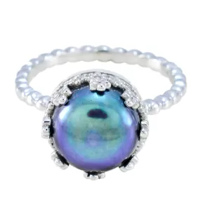 Charming Gems Pearl 925 Sterling Silver Ring December Birthstone Jewelry