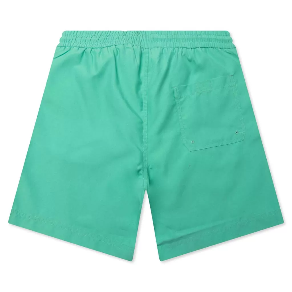 Chase Swim Trunks - Aqua Green/Gold