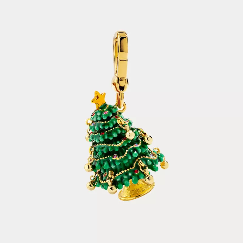 Christmas Tree Locket Necklace