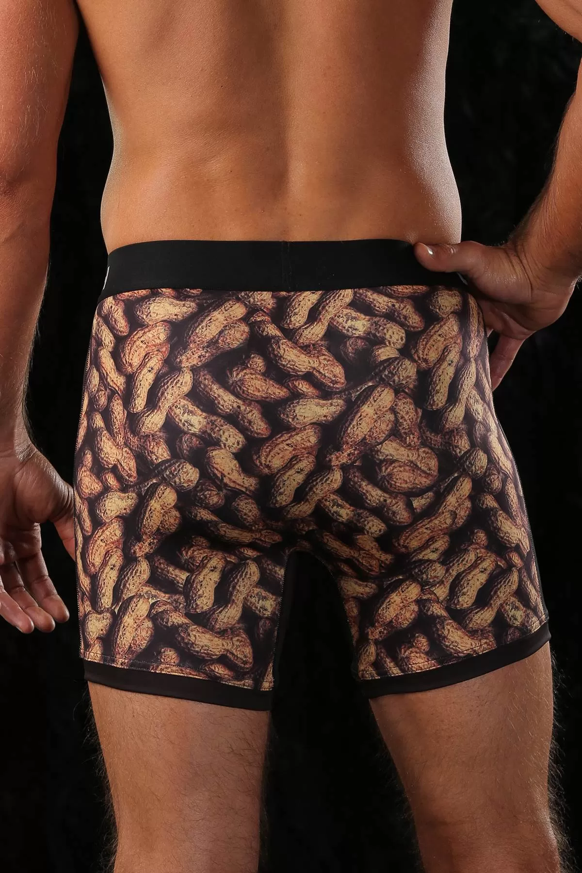 'Cinch' Men's 6 Squirrel Boxer Briefs - Black / Brown