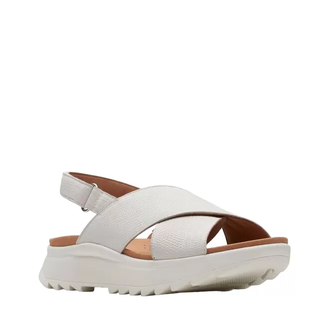 Clarks women's sandal Dash Lite Wish 171949 4 off-white