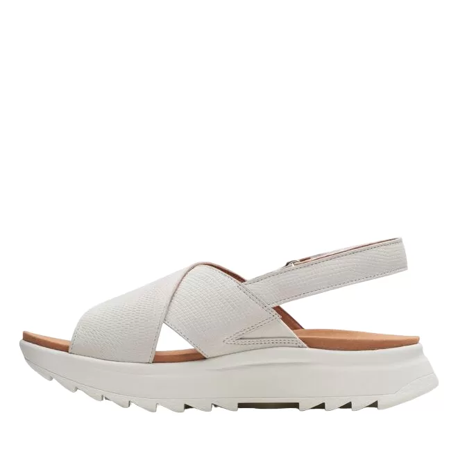 Clarks women's sandal Dash Lite Wish 171949 4 off-white