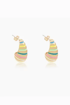 Colorful Teardrop Water Drop Earrings 18k Gold Filled