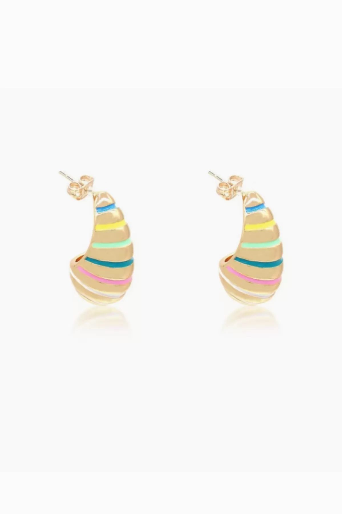 Colorful Teardrop Water Drop Earrings 18k Gold Filled