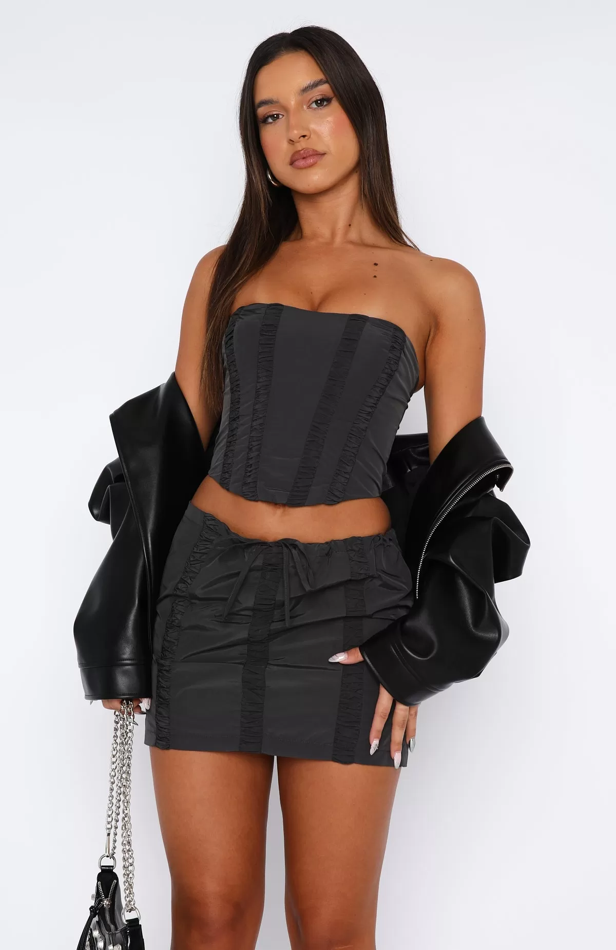 Come Alive Mini Skirt Black