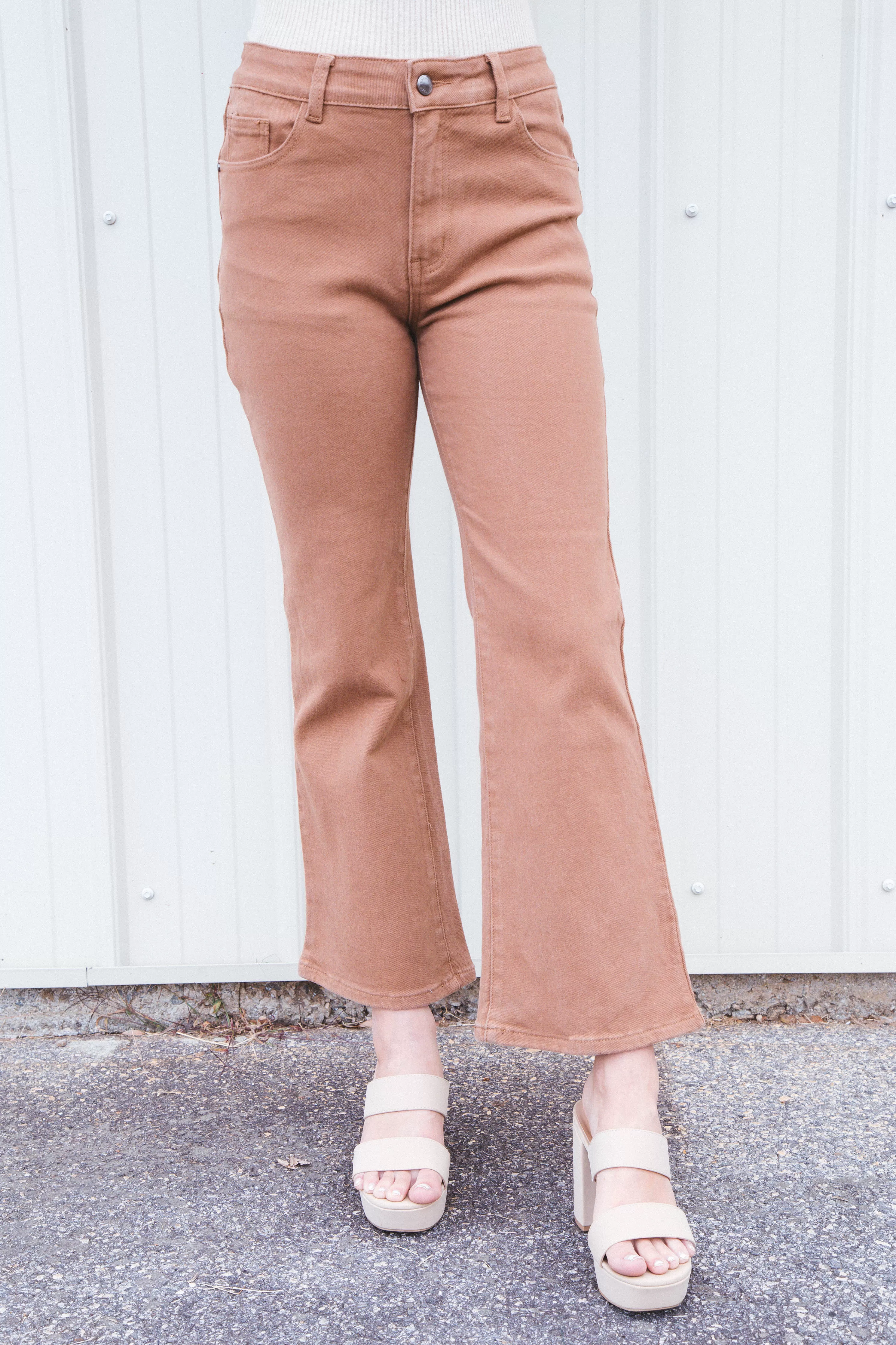 Corsica High Rise Straight Jeans, Mocha