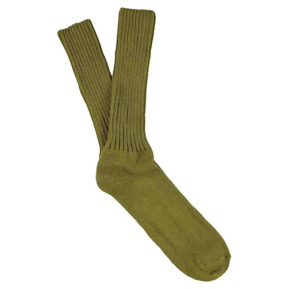 Crew Socks - Ecru Olive