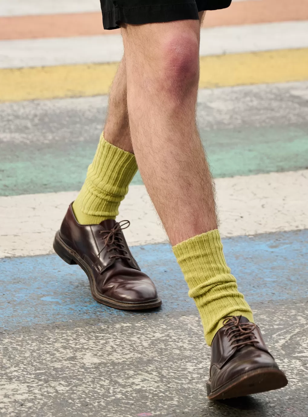 Crew Socks - Ecru Olive