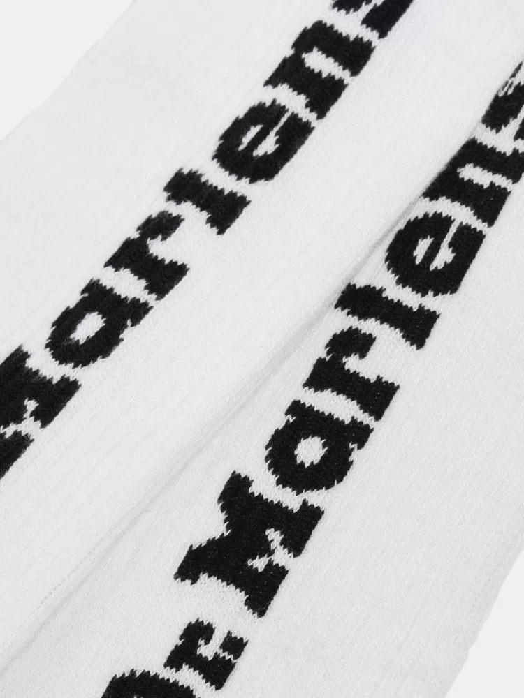 Dr Martens Vertical Logo Sock - White