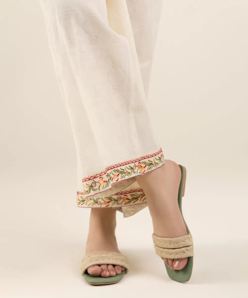 Embroidered Jacquard Culottes