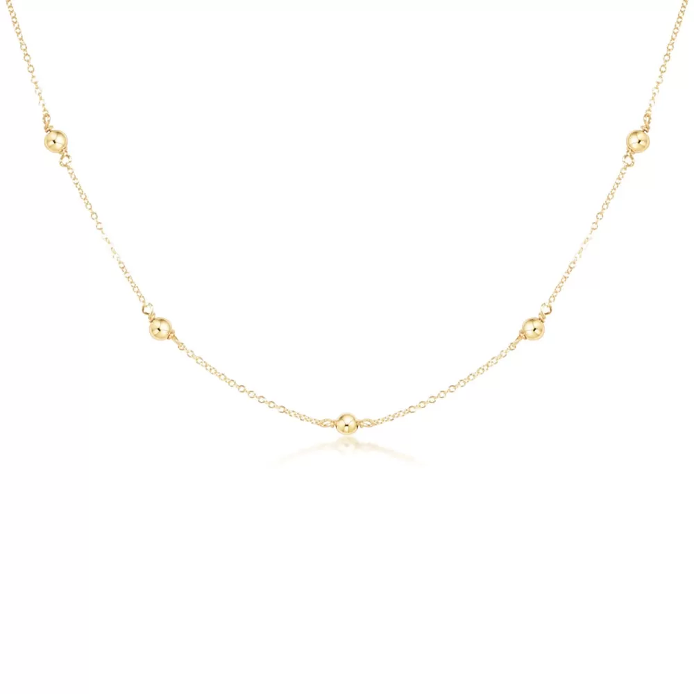 ENewton 15" Choker Gold 4mm Simplicity Chain Necklace