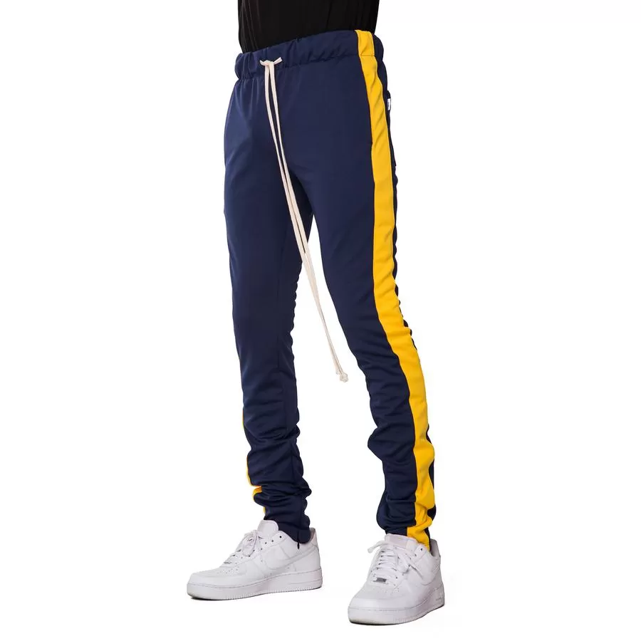 EPTM Techno Track Pants in Navy/Gold