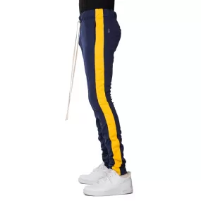 EPTM Techno Track Pants in Navy/Gold