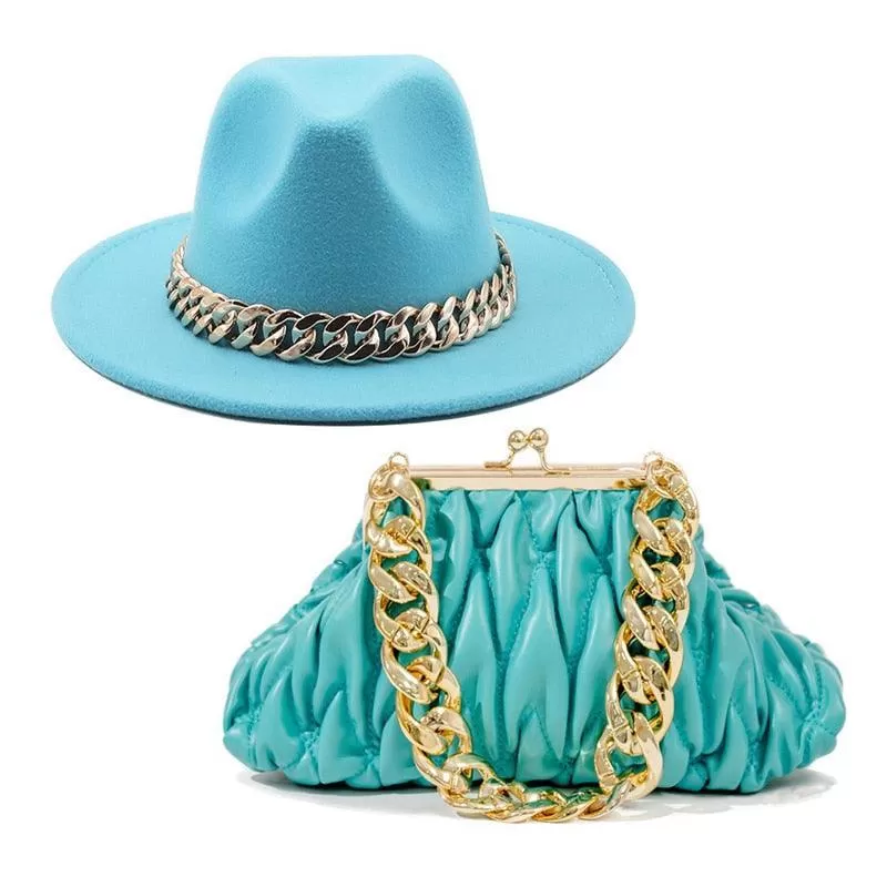 Fedora Hat And Handbag - Two Piece Luxury Accessories