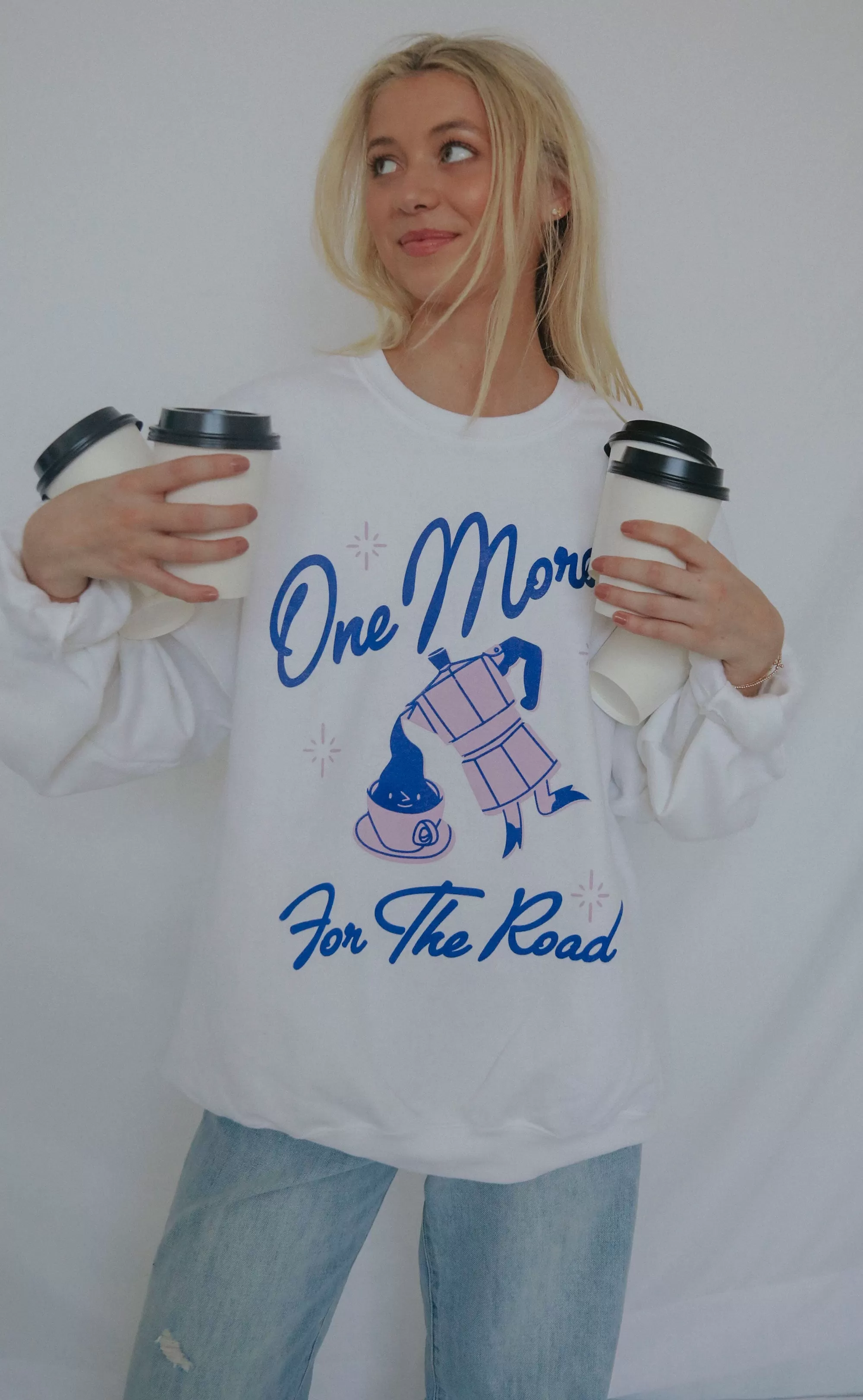 friday   saturday x jo johnson overby: for the road sweatshirt