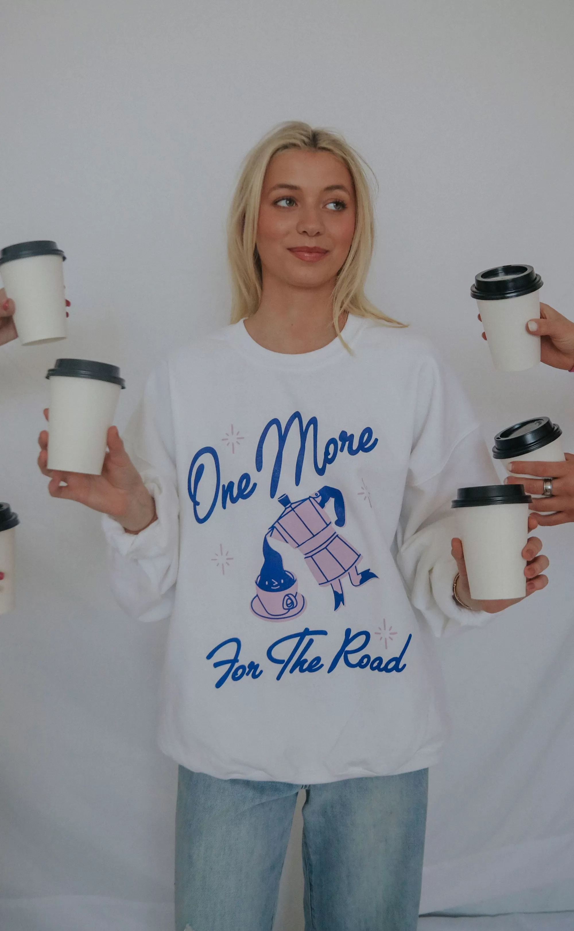 friday   saturday x jo johnson overby: for the road sweatshirt