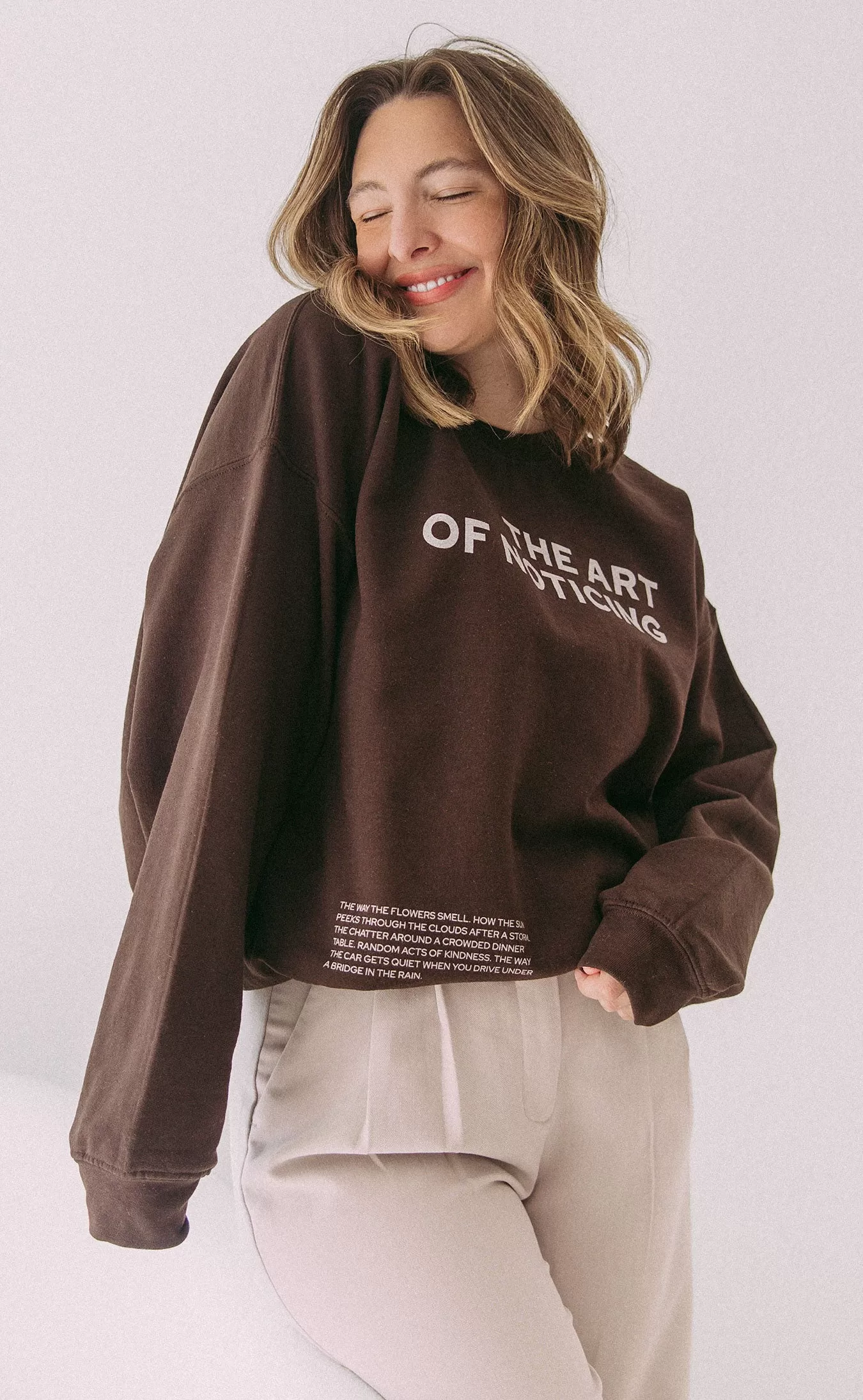 friday   saturday x jo johnson overby: the art of noticing sweatshirt