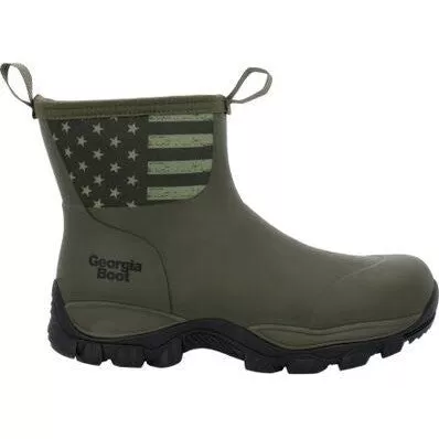 Georgia Men's GBR 8" WP Mid Rubber Work Boot - Dark Green - GB00631